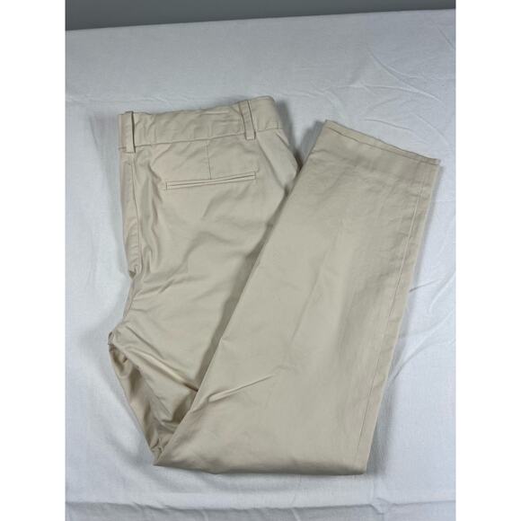 J Crew Classic Café Capri Khaki Ankle Straight Leg Size‎ 6 - Picture 2 of 7